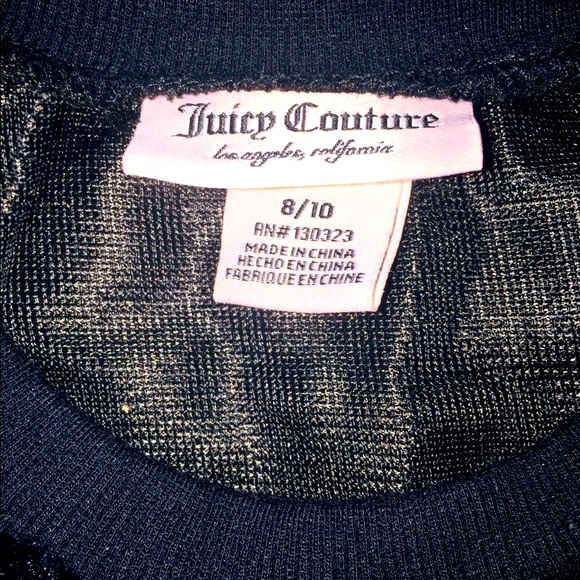NEW JUICY COUTURE Black Fuzzy Sweater-Size 8/10 - Picture 4 of 4